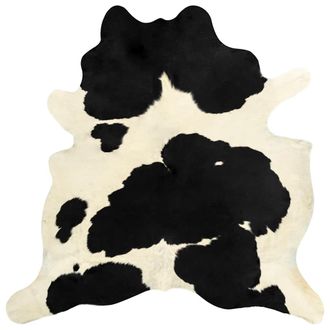 vidaXL Vidaxl - Alfombra De Piel De Vaca Aut&eacute;ntica Negro Y Blanco 180x220 Cm