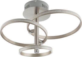 Globo Lighting Lampada Da Soffitto A Led Con Anello Di Cristallo, Faretto Per Dormire, Lampada Per Camera Degli Ospiti, Argento 67822-24n