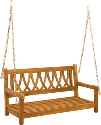 vidaXL Vidaxl Banca Columpio De Jard&iacute;n 2 -seater 110 X 56 X 58 Cm Natural