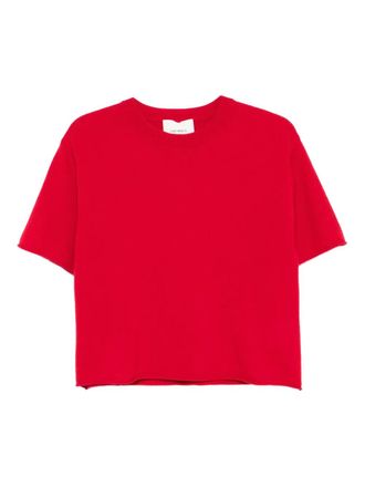 Lisa Yang short-sleeve cashmere top - Red