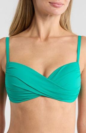 La Blanca Wrap Bikini Top in Emerald at Nordstrom Rack, Size 12