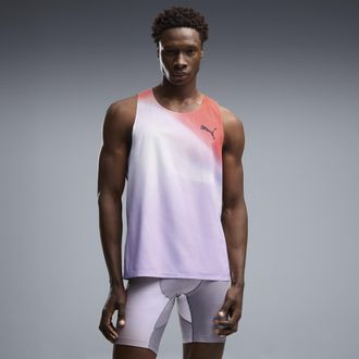 Puma Canotta da running con grafica Lightspeed ULTRAWEAVE da uomo, Abbigliamento, Grigio, XXL