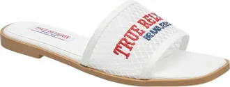 True Religion Brat Mesh Slip on Sandal in White at Nordstrom, Size 10