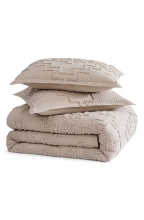 Pendleton Kiva Steps Comforter Set in Feather Gray at Nordstrom, Size Full/queen