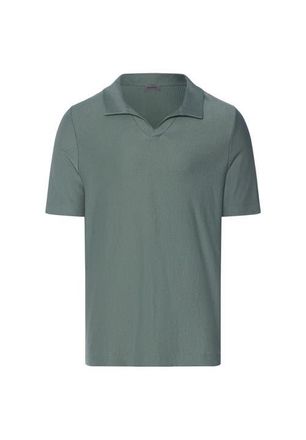 Hanro Travelwear Organic Cotton Collared Top in Studio Green at Nordstrom, Size Xx-Large