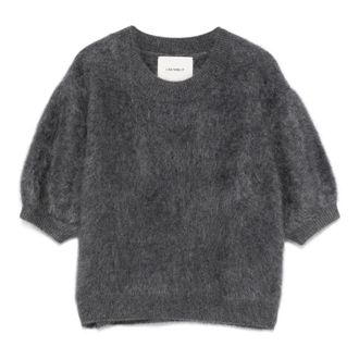 Lisa Yang Cashmere Knitwear, female, Gray, Size: XS Cashmere crewneck sweater in grey