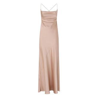 Pinko Farro Dress - Dames - Avondkleed - Roze - M - Satijn - Kleedjes