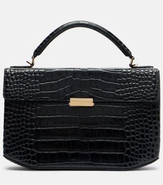 Toteme Box Small croc-effect leather top-handle bag