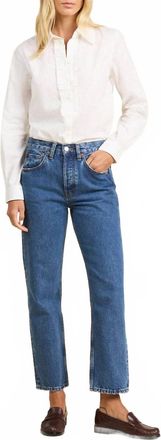 Trovata Ava Cotton Poplan Shirt In White