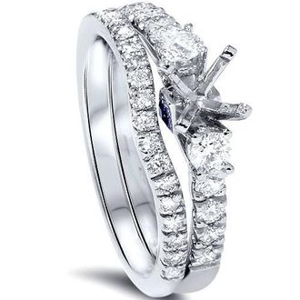 Pompeii3 1/2ct Diamond Engagement Ring Setting Set 950 Platinum
