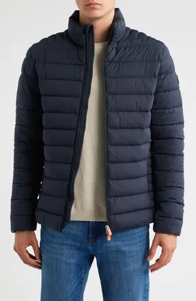 Save The Duck Ari Water Resistant Puffer Jacket in Blue Black at Nordstrom, Size Xx-Large