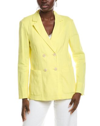 Marc Cain Solid Linen-Blend Blazer