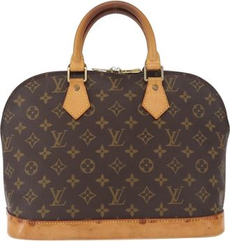 Louis Vuitton Alma Handbag Monogram Canvas Brown Canvas Handbag (Pre-Owned)