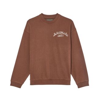 Cult of Individuality Cults Novelty Fleece Crew Sweatshirt in Chocolate