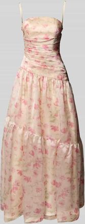 Luxuar Luxuar Abendkleid mit Volantsaum und Raffungen in Rose, Gr&ouml;&szlig;e 38