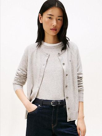 Tommy Hilfiger C&aacute;rdigan de cuello redondo con cachemira