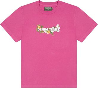Denim Tears Cotton Floral Logo T-shirt Pink SS25TSL049871