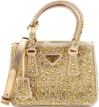 Prada Borsa a spalla Galleria mini - Oro