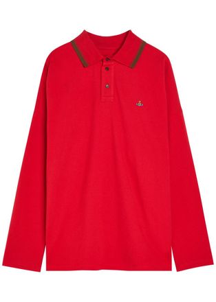 Vivienne Westwood Oversized Piqu&eacute; Cotton Polo Shirt - Red - XL