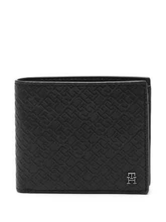 Tommy Hilfiger Portafoglio con monogramma goffrato - Nero