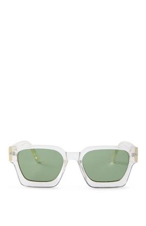 Cotton On Mens The Legacy Sunglasses in Crystal Clear Lime at Nordstrom