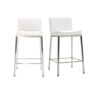 Miliboo Miliboo - Taburete Dise&ntilde;o 66cm Blanco Lote De 2 Epsilon