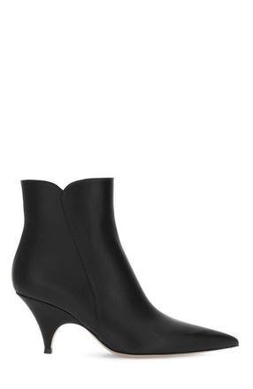 Gianvito Rossi Sofia Bootie 70 in Black Leather at Nordstrom, Size 38.5