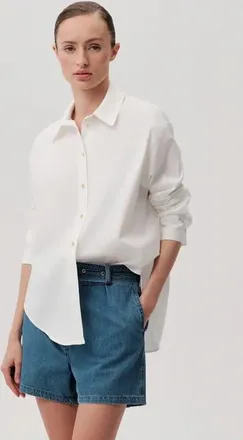 Exquise Jewel Cotton Shirt in Ecru at Nordstrom, Size X-Large
