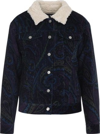 Etro Dark Blue Printed Jacket