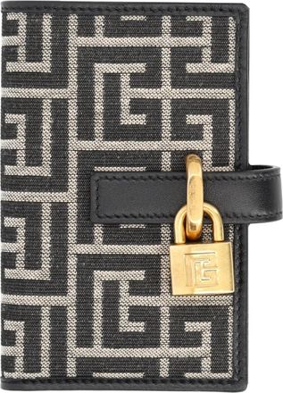 Balmain Monogramm-Kartenhalter mit Vorh&auml;ngeschloss