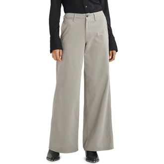 Rag & Bone Sofie Stretch Cotton Wide Leg Chinos in Grey at Nordstrom Rack, Size 8