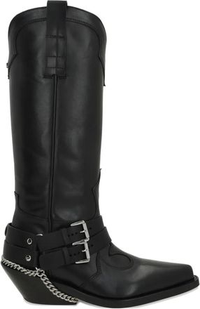Ann Demeulemeester leather boots - women - Leather/Leather/Rubber - 41 - Black
