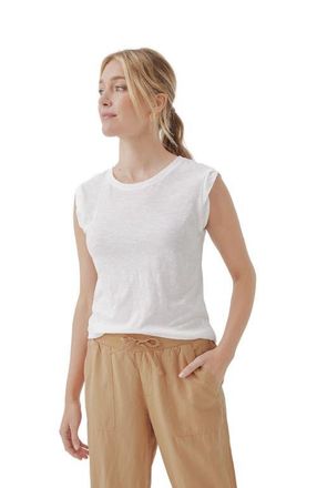 Pact Organic Featherweight Slub Muscle Tee in White at Nordstrom, Size X-Large