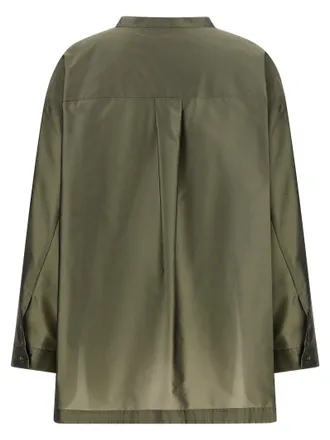 Max Mara Silk Blend Organza Shirt - Olive