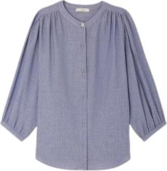 Sessun A View Blouse - Dames - Blouses - Blauw - S - Katoen - Overhemden
