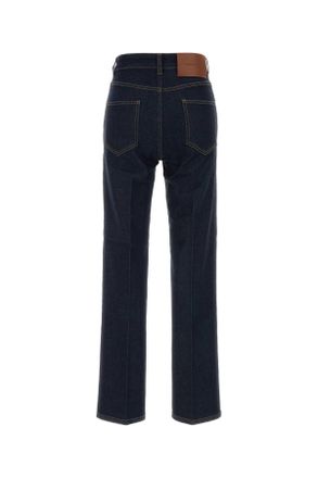 Victoria Beckham Cotton-Elastane Indigo Rinse Jean - Navy