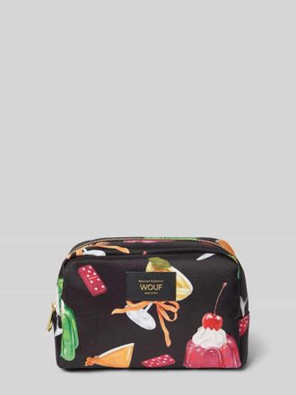 Wouf Kosmetiktasche mit Label-Patch Modell Cheers in Black, Gr&ouml;&szlig;e 1