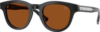 Burberry Phantos Zonnebril - Heren - Zonnebrillen - Grijs - 48 MM - Accessoires