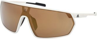 Adidas Sport Sp0088 PRFM Shield 24G Mens Sunglasses White Size 150