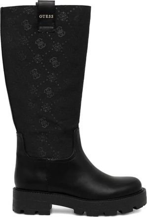 Guess Co Yannis 4G logo-pattern boots - women - Polyester/Polyurethane/Polyester/Polyurethane/Rubber - 36 - Black