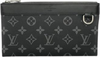 Louis Vuitton Pre-owned Clutches, male, Black, Size: ONE SIZE Pre-owned Monogram Eclipse Pochette
