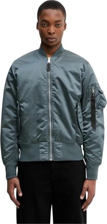 Alpha Industries Ma-1 Base Flight Jacket - Heren - Bomber jackets - Blauw - L - Polyester - Jassen