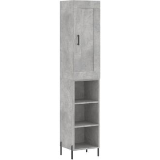 vidaXL Vidaxl - Aparador De Madera Contrachapada Gris Hormig&oacute;n 34,5x34x180 Cm