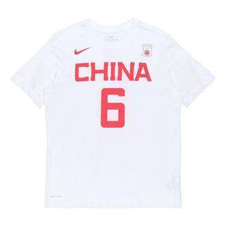 Nike Dri-fit Short Sleeve Athleisure Casual Sports Round Neck White BQ3757-101