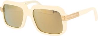 Cazal Stijlvolle zonnebril Mod. 607/3 - unisex - Zonnebrillen - Beige - 56 MM - Accessoires