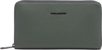 Piquadro Corner 2.0 Clutch - Heren - Portefeuilles - Groen - ONE Size - Polyester - Accessoires
