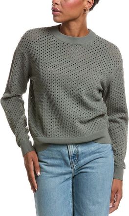 Autumn Cashmere Relaxed Fit Micro Mesh Crewneck Sweater