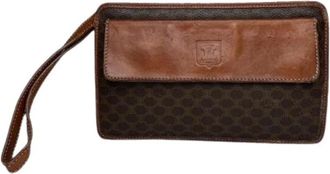 Celine Pre-owned Clutches, female, Brown, Size: ONE SIZE Pre-owned Vintage Leather Clutch