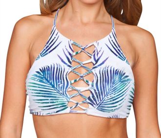 Stone Fox Swim Iver Bikini Top In Sfs Petrogleaf