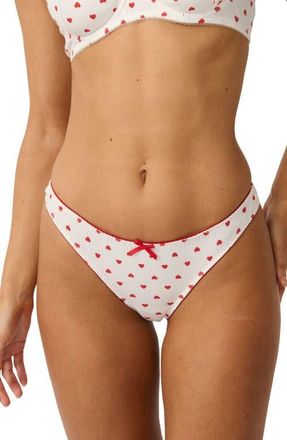 Kat The Label Hugo Heart Print Thong at Nordstrom, Size Xx-Large